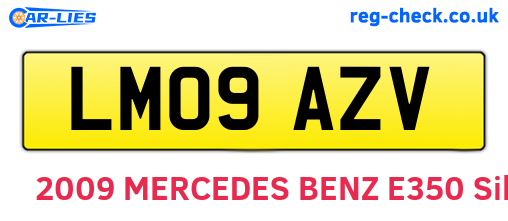 LM09AZV are the vehicle registration plates.