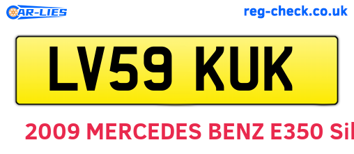 LV59KUK are the vehicle registration plates.