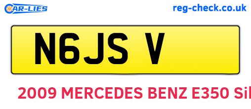 N6JSV are the vehicle registration plates.