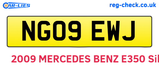 NG09EWJ are the vehicle registration plates.