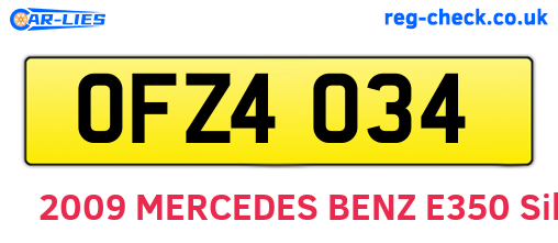 OFZ4034 are the vehicle registration plates.
