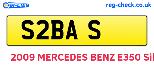S2BAS are the vehicle registration plates.
