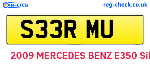 S33RMU are the vehicle registration plates.
