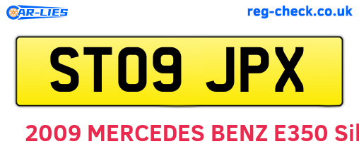 ST09JPX are the vehicle registration plates.