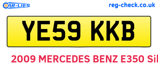 YE59KKB are the vehicle registration plates.