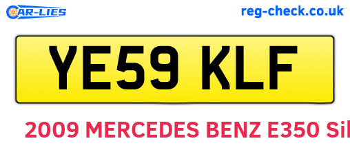 YE59KLF are the vehicle registration plates.