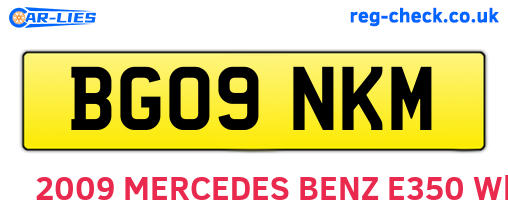 BG09NKM are the vehicle registration plates.
