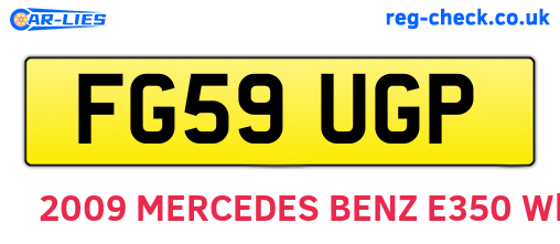 FG59UGP are the vehicle registration plates.