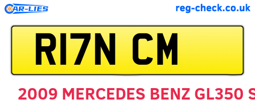 R17NCM are the vehicle registration plates.