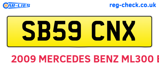 SB59CNX are the vehicle registration plates.