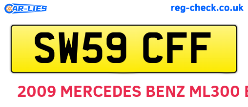 SW59CFF are the vehicle registration plates.