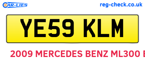 YE59KLM are the vehicle registration plates.