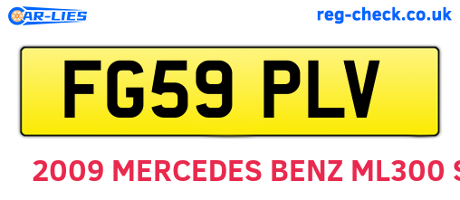 FG59PLV are the vehicle registration plates.