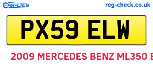 PX59ELW are the vehicle registration plates.