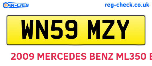 WN59MZY are the vehicle registration plates.