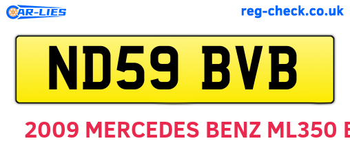 ND59BVB are the vehicle registration plates.