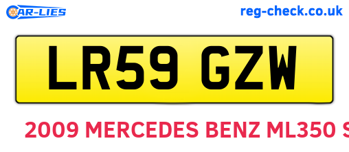 LR59GZW are the vehicle registration plates.