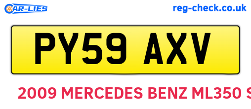 PY59AXV are the vehicle registration plates.