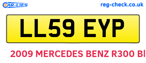 LL59EYP are the vehicle registration plates.
