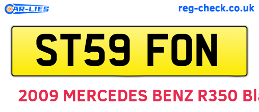 ST59FON are the vehicle registration plates.