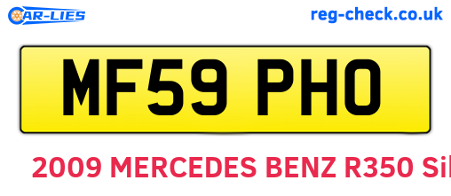 MF59PHO are the vehicle registration plates.