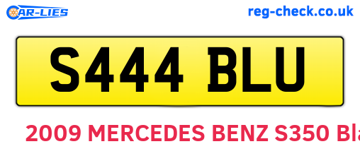 S444BLU are the vehicle registration plates.
