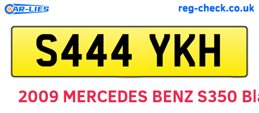S444YKH are the vehicle registration plates.