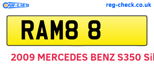 RAM88 are the vehicle registration plates.