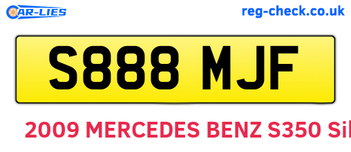 S888MJF are the vehicle registration plates.