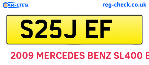 S25JEF are the vehicle registration plates.