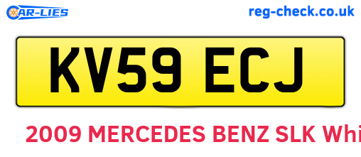 KV59ECJ are the vehicle registration plates.