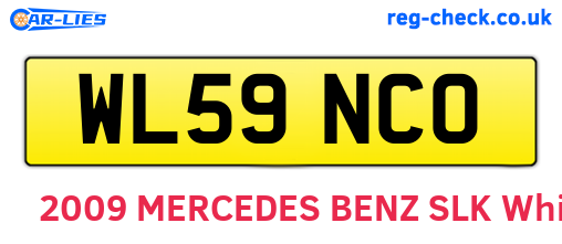 WL59NCO are the vehicle registration plates.