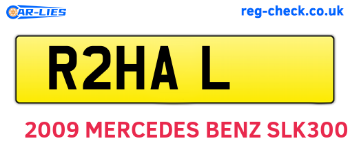 R2HAL are the vehicle registration plates.