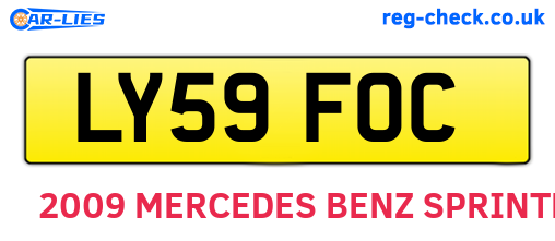 LY59FOC are the vehicle registration plates.