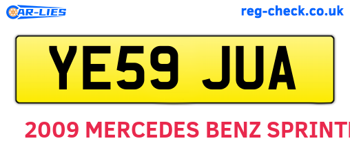YE59JUA are the vehicle registration plates.