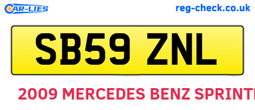 SB59ZNL are the vehicle registration plates.