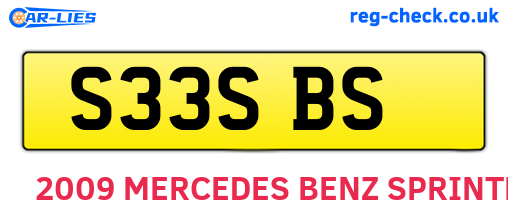 S33SBS are the vehicle registration plates.