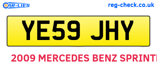 YE59JHY are the vehicle registration plates.