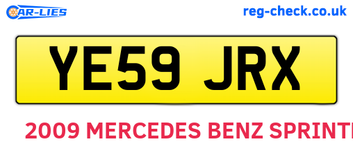 YE59JRX are the vehicle registration plates.
