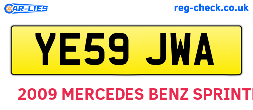 YE59JWA are the vehicle registration plates.