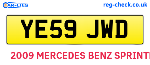 YE59JWD are the vehicle registration plates.