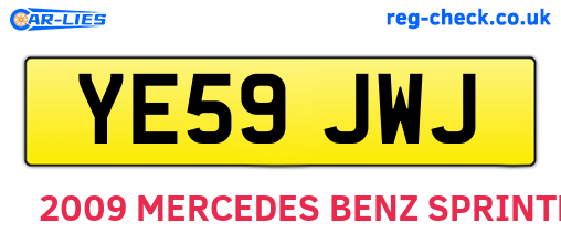YE59JWJ are the vehicle registration plates.