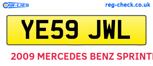 YE59JWL are the vehicle registration plates.