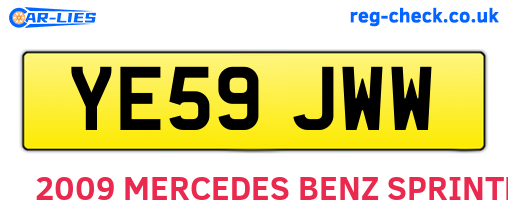 YE59JWW are the vehicle registration plates.