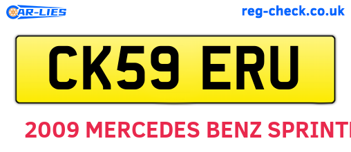 CK59ERU are the vehicle registration plates.
