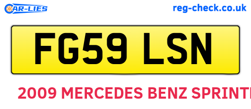 FG59LSN are the vehicle registration plates.