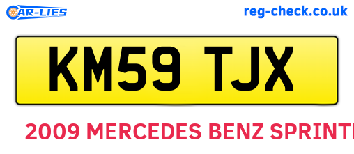 KM59TJX are the vehicle registration plates.