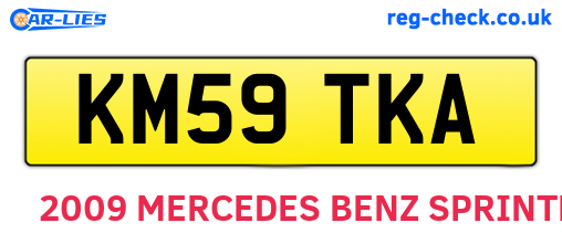KM59TKA are the vehicle registration plates.