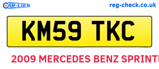 KM59TKC are the vehicle registration plates.