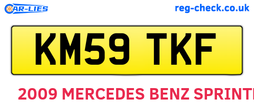 KM59TKF are the vehicle registration plates.